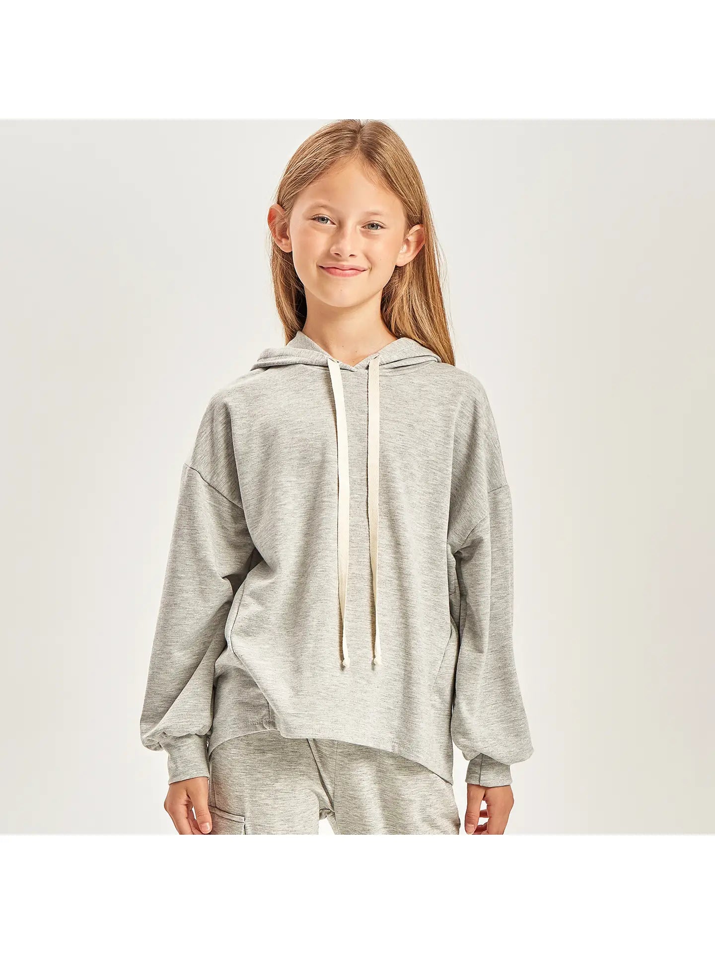 French Terry Hoodie- Grey