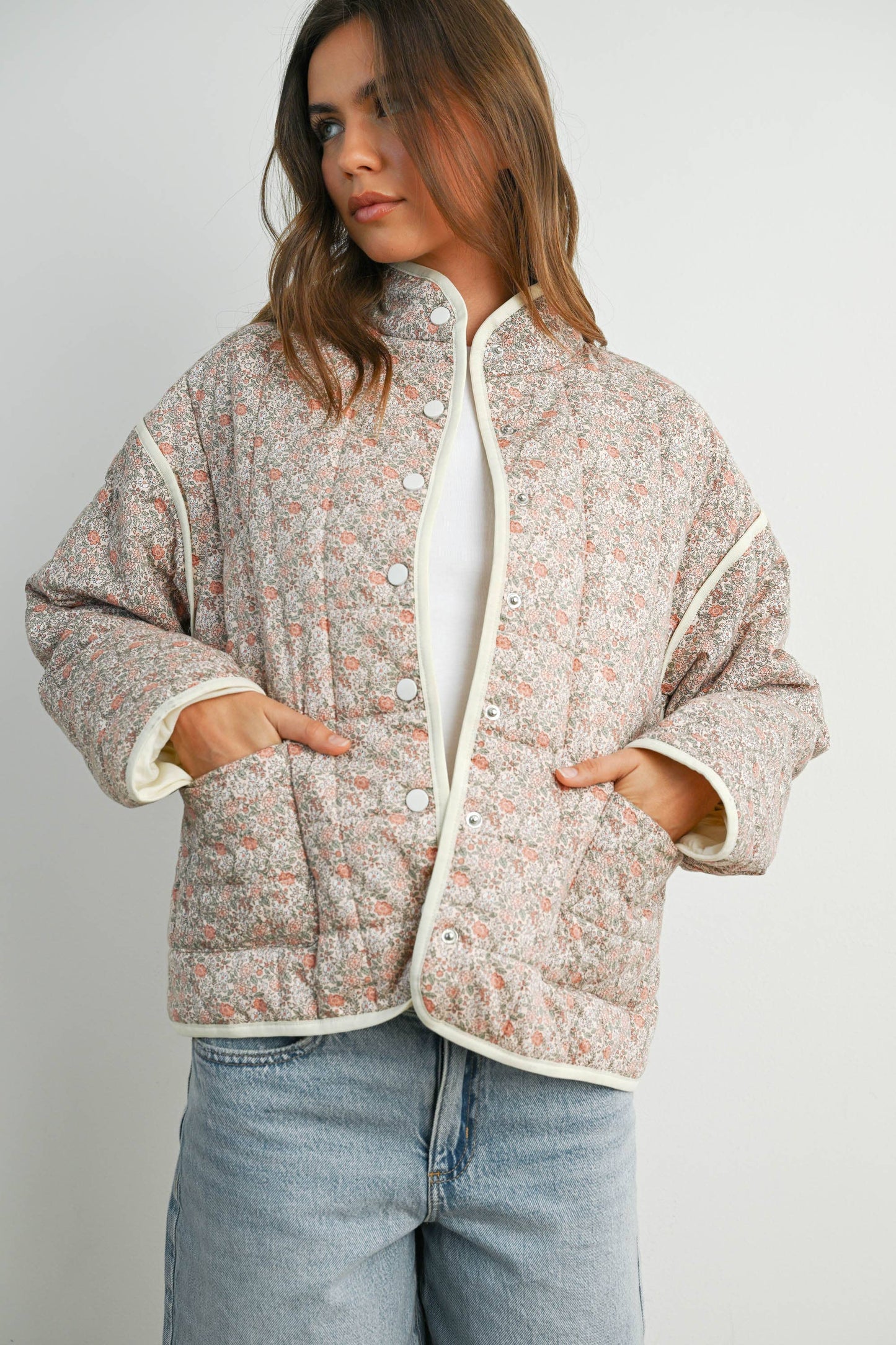 Quilted Jacket- Boho Print