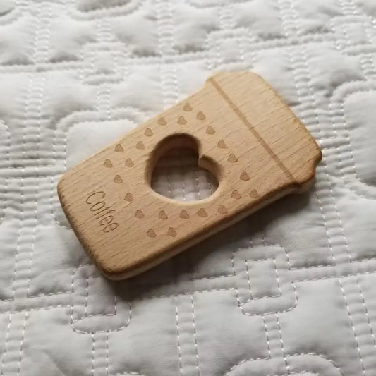Coffee Cup Wooden Teether - Lulie