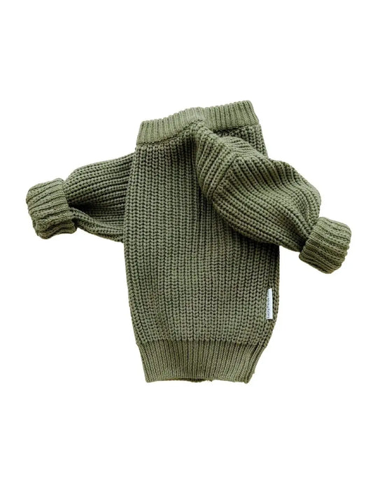 Chunky Knit Sweater | Green - Lulie
