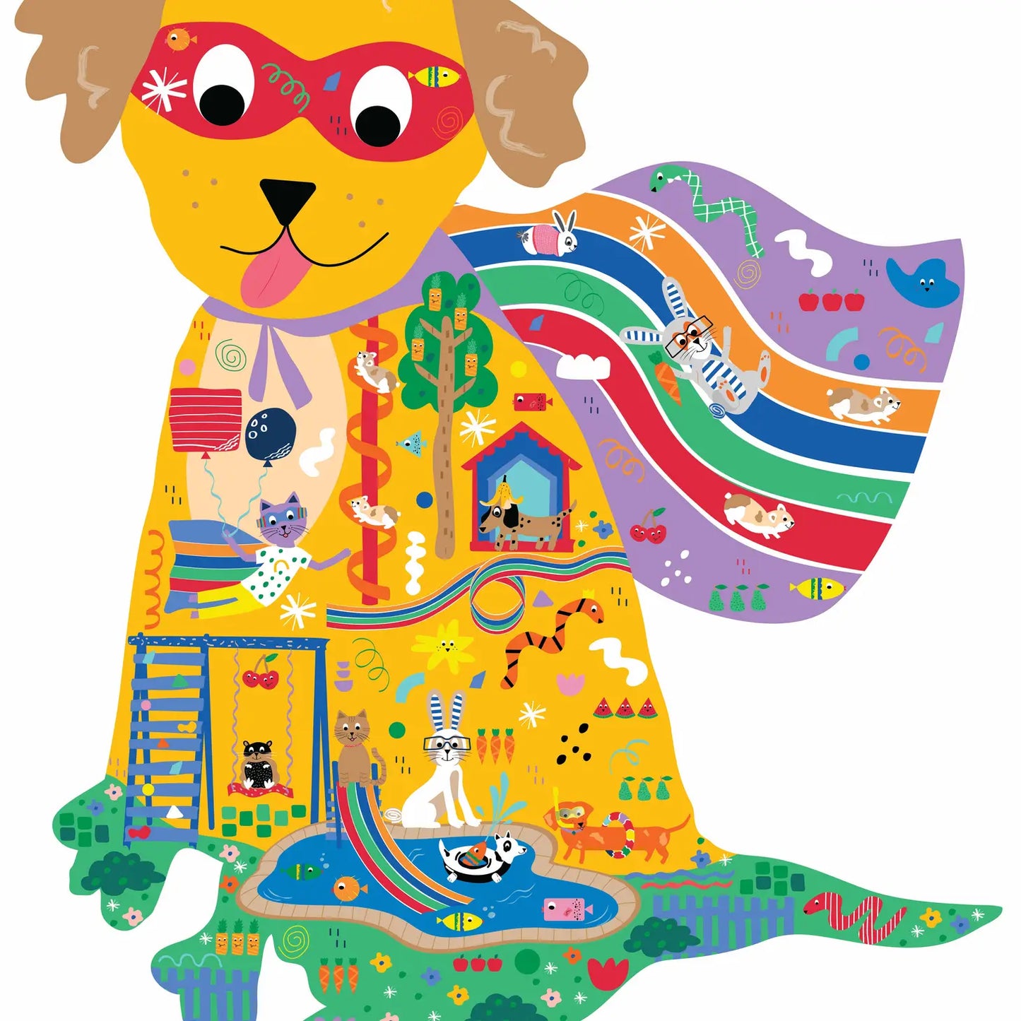 Pets 40pc "Super Dog" Shaped Jigsaw with Shaped Box - Lulie