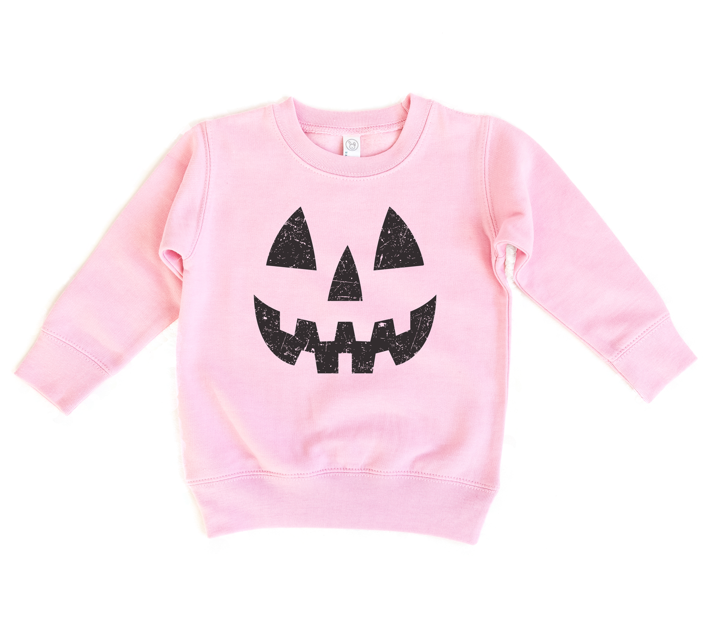 Pumpkin Smiley Sweatshirt- Pink