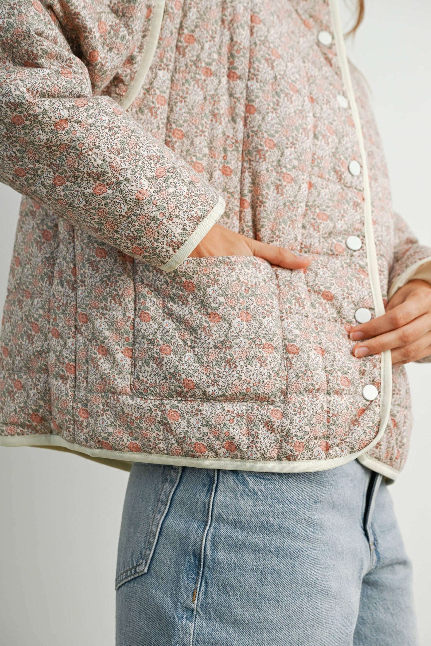 Quilted Jacket- Boho Print