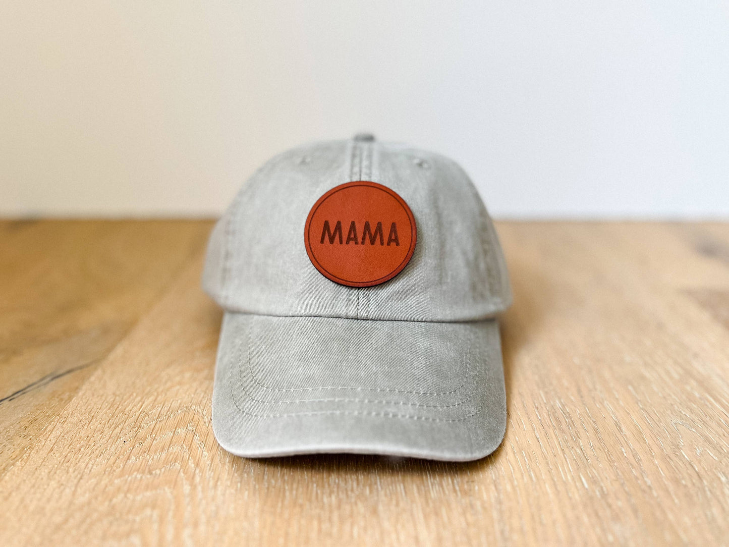 Mama Leather Patch Hat • Modern Mama Neutral Baseball Cap