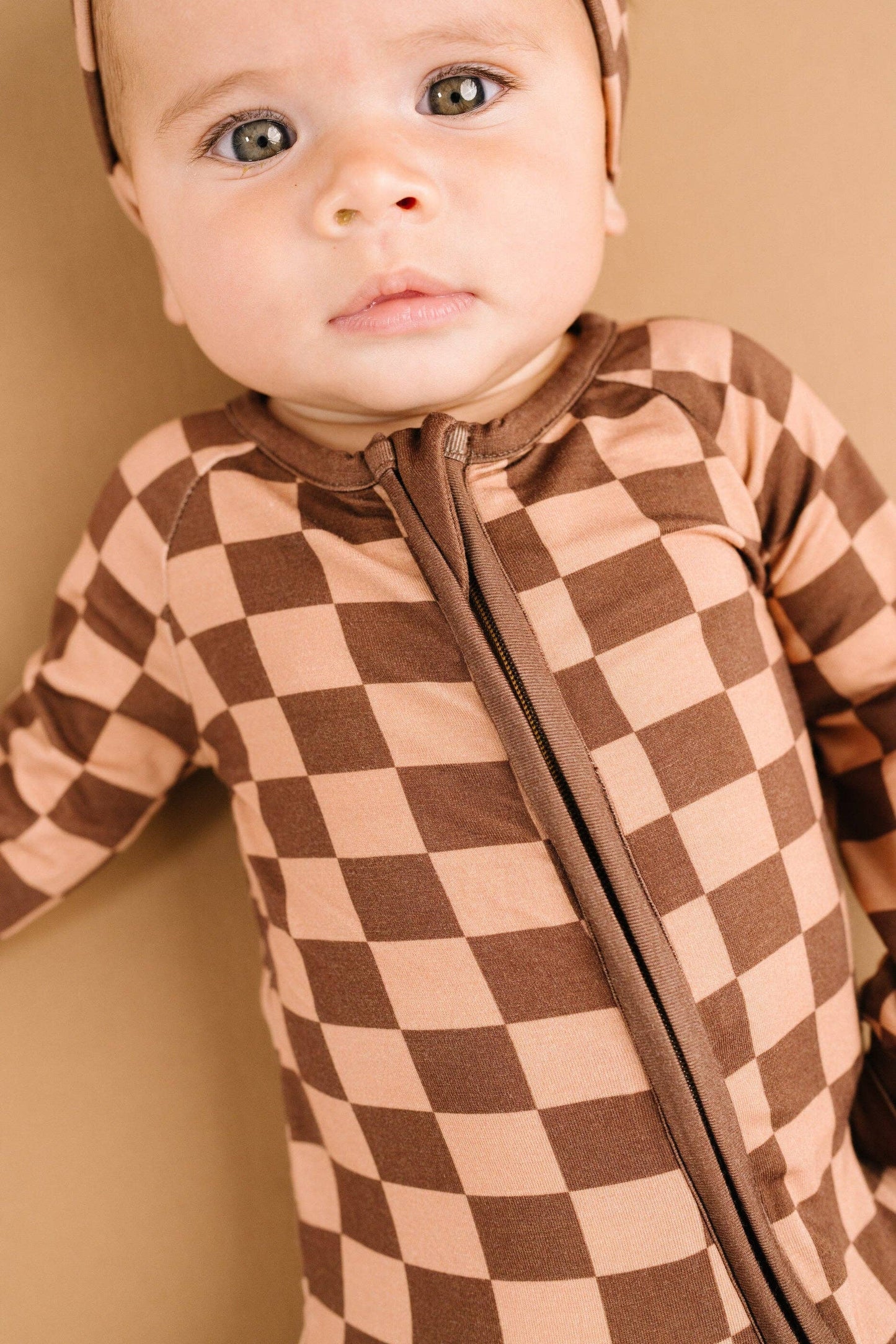 Espresso Checkered Bamboo Sleeper