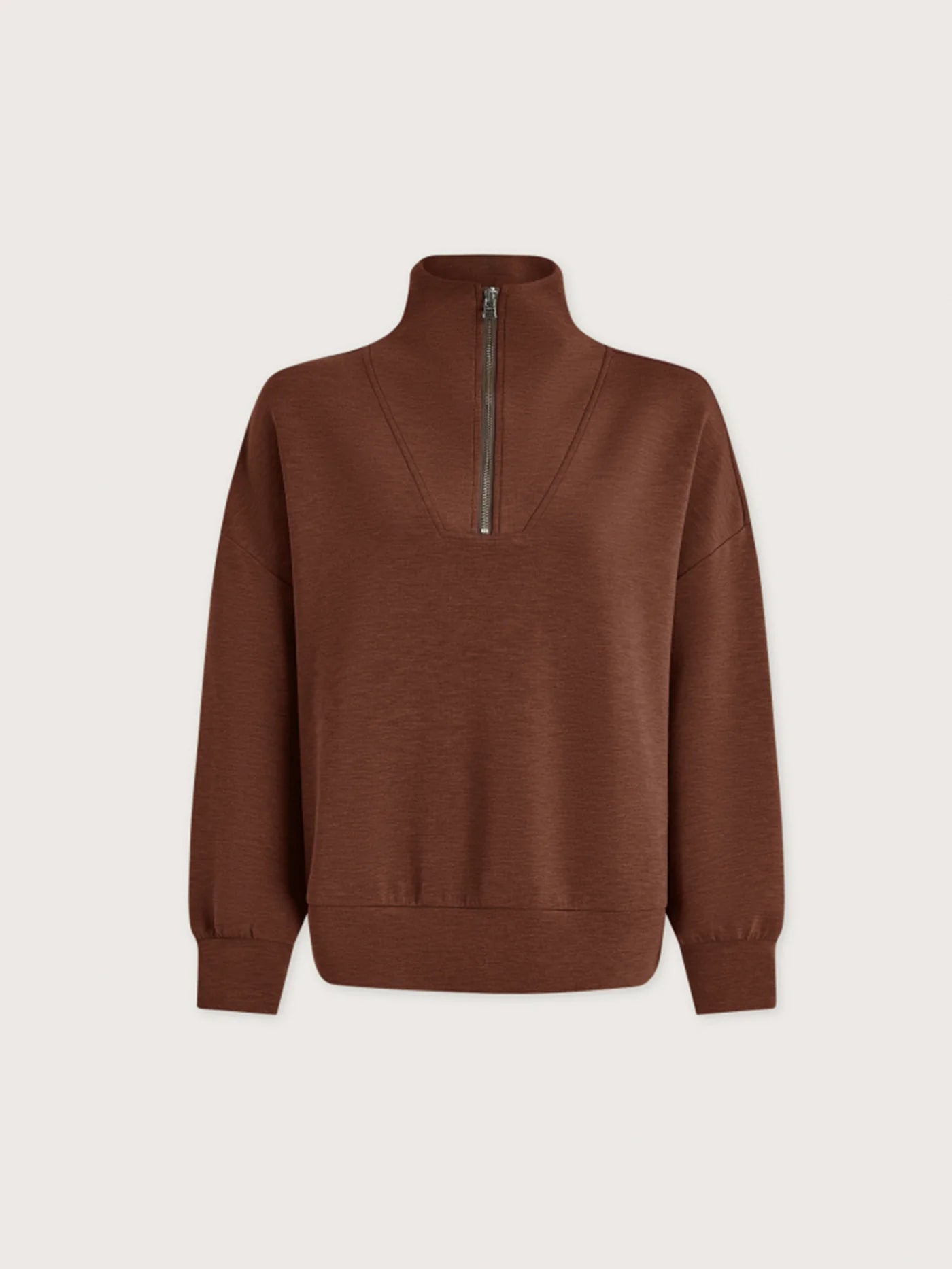 Hawley Half Zip Sweat- Golden Bronze Marl