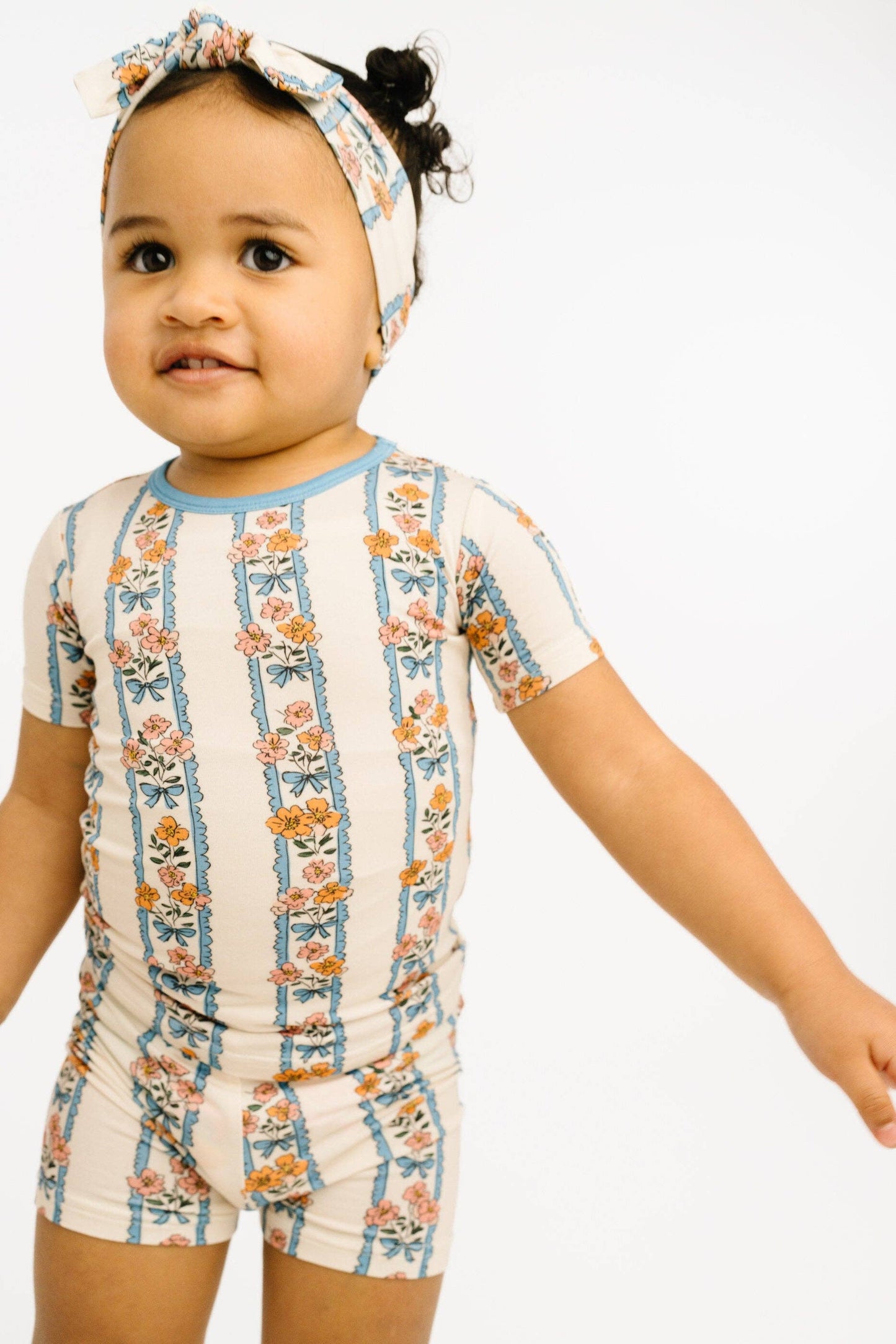 Cottage Bouquet Bamboo Shorts Set