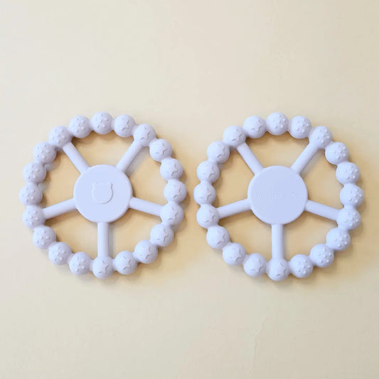 Silicone Bear Ring Teethers- Dusty Lilac - Lulie