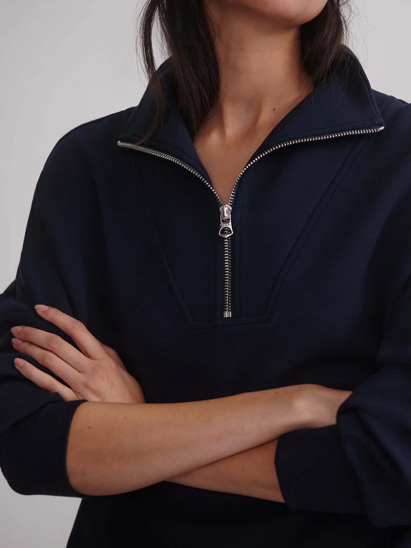 Hawley Half Zip Sweat- Navy