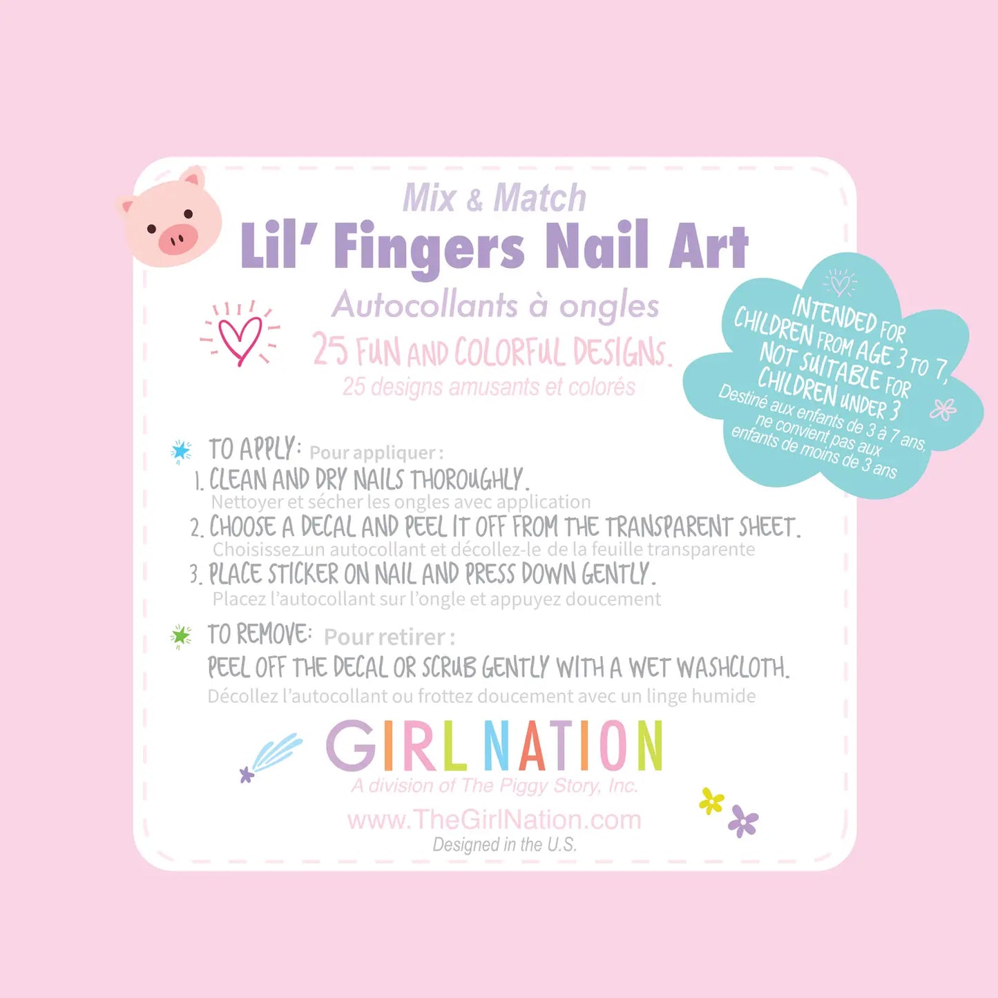 Lil Fingers Nail Art- Animal Friends - Lulie