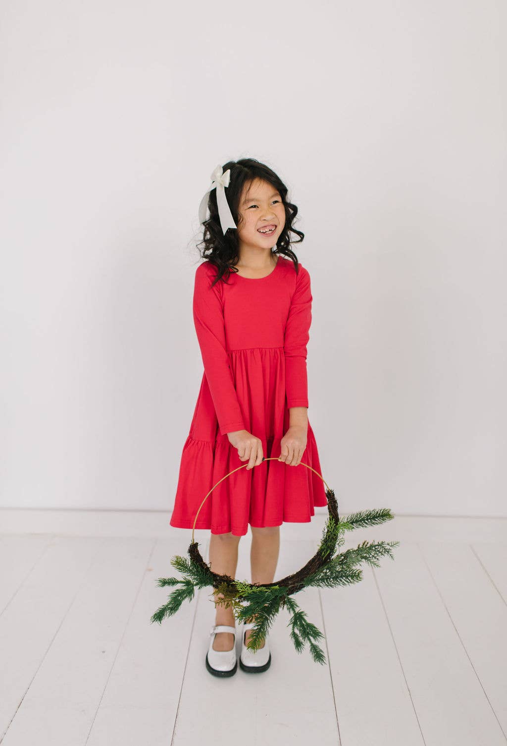 Gwendolyn Ruffle Dress- Scarlet