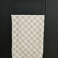 Taupe Checkered Muslin Swaddle Blanket - Lulie