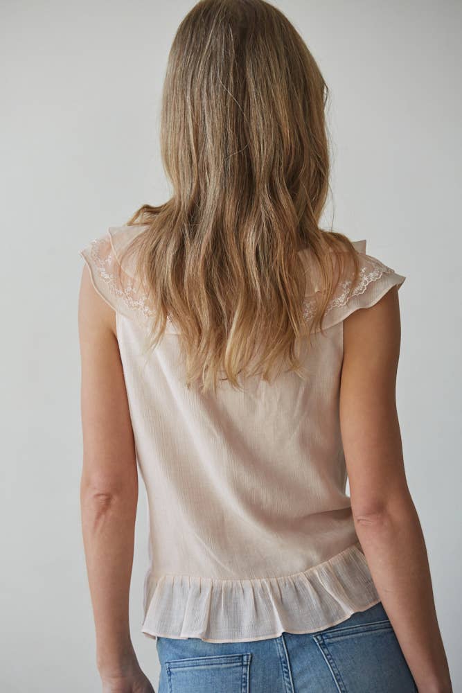 Ruffle Collar Top