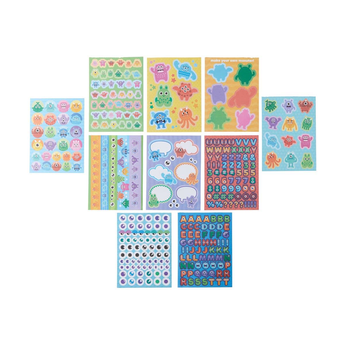 Stickiville Stickers: Monsters - Book (10 Sheets)