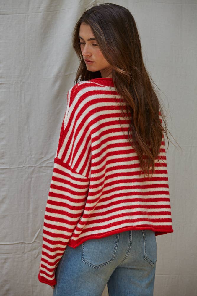 Knit Striped Cardigan