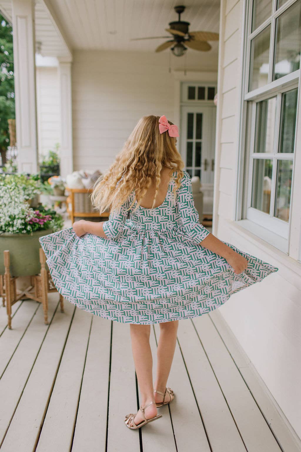 Emile Dress- Wildflower Grid