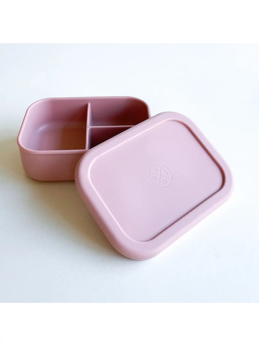 Silicone Bento Lunch & Snack Box- Nude Pink - Lulie