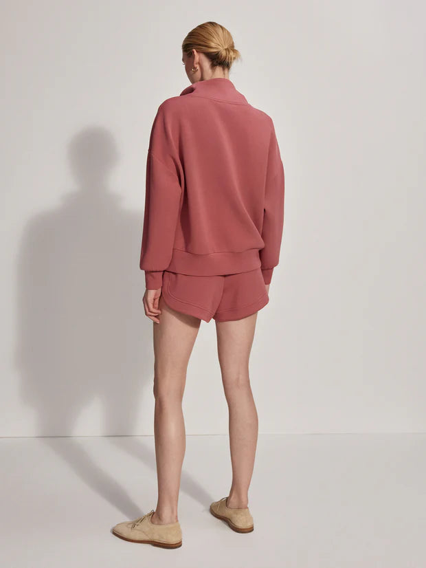 Hawley Half-Zip Sweat- Withered Rose