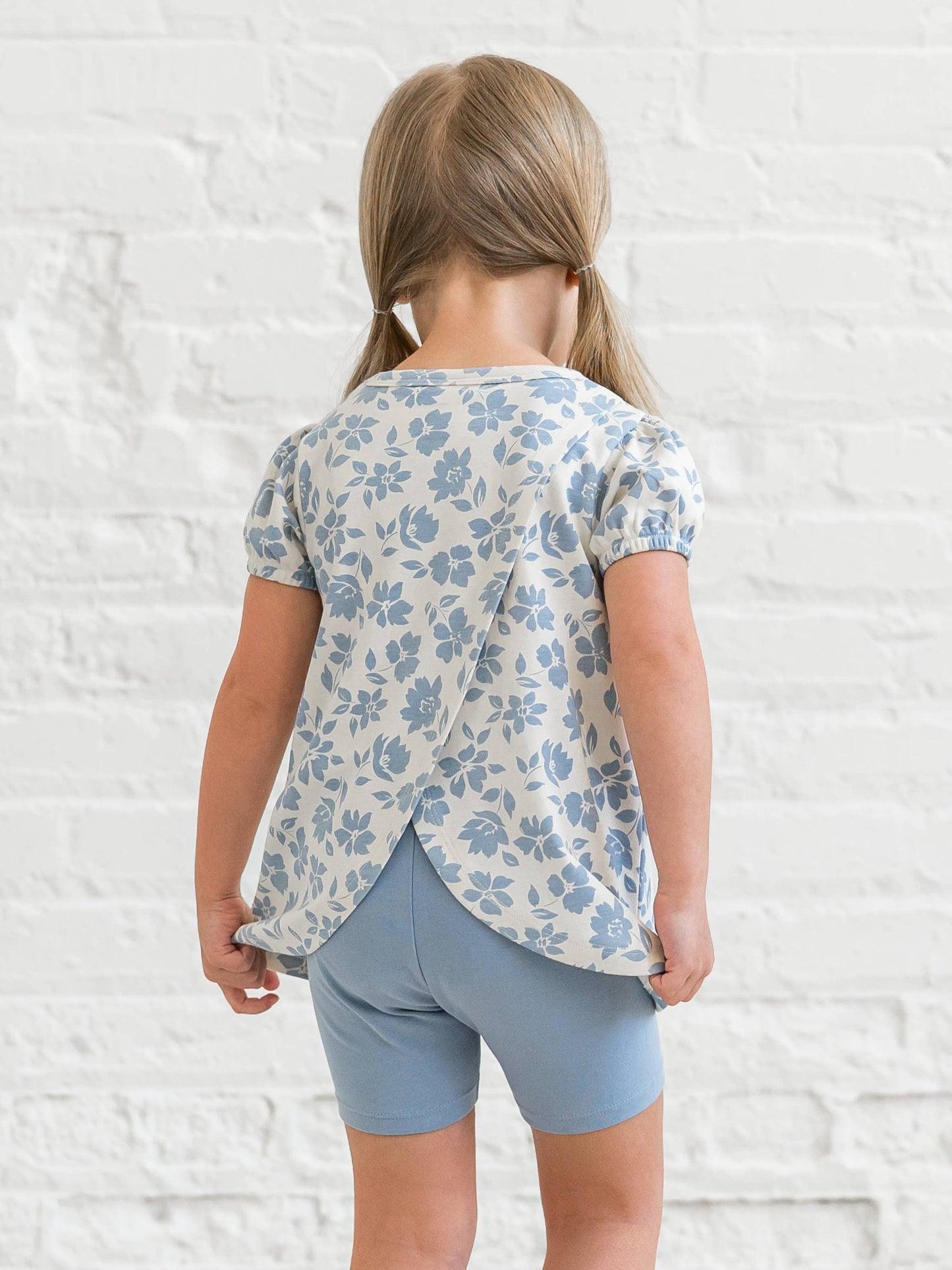 Organic Baby & Kids Cora Tulip Back Tee - Gia Floral / Rain