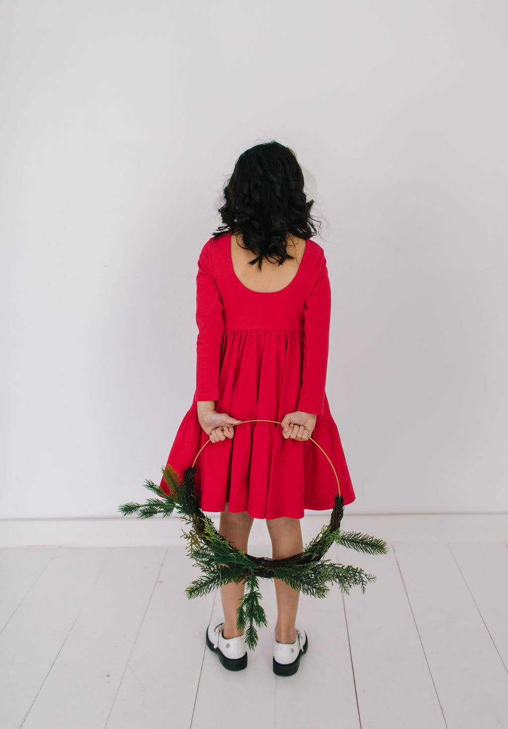 Gwendolyn Ruffle Dress- Scarlet