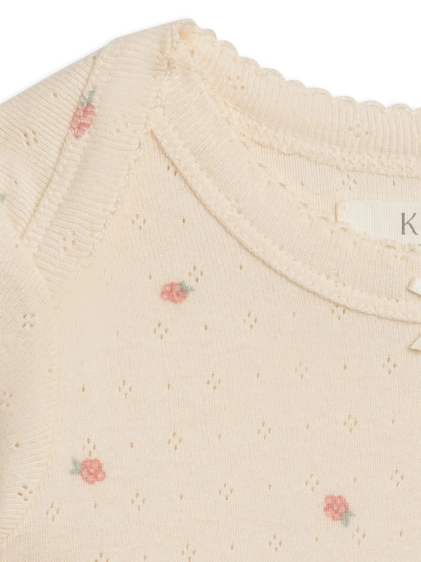 Organic Josie Pointelle Short Sleeve Bodysuit - Pia Floral