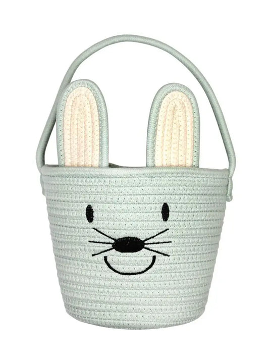 Rope Easter Basket - Blue Bunny - Lulie