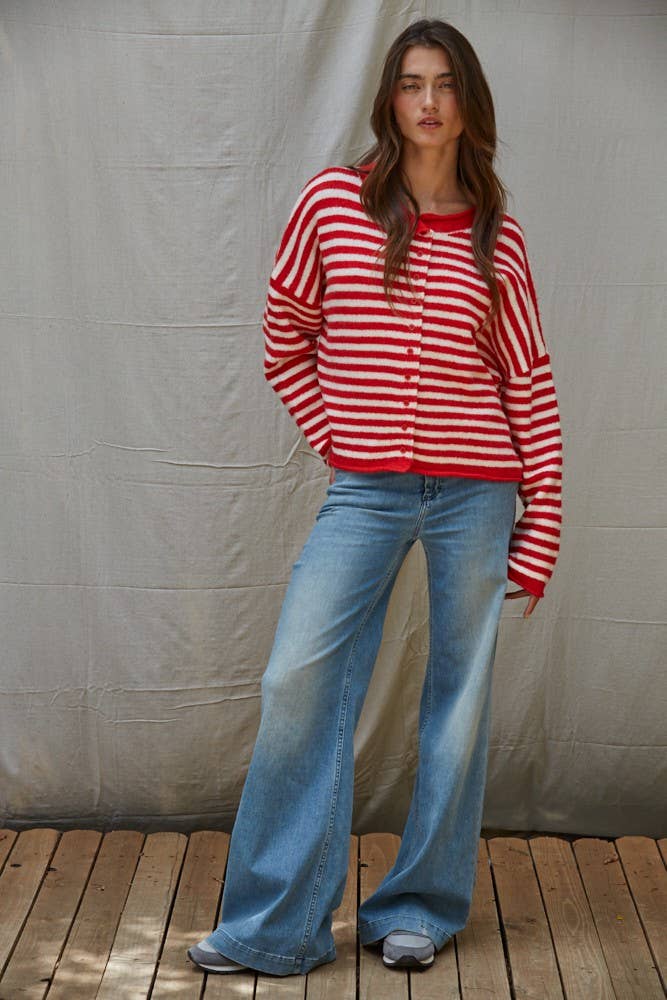 Knit Striped Cardigan