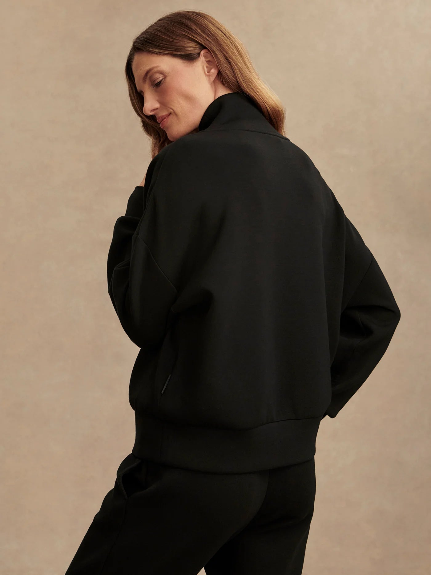 Hawley Half Zip Sweat- Black