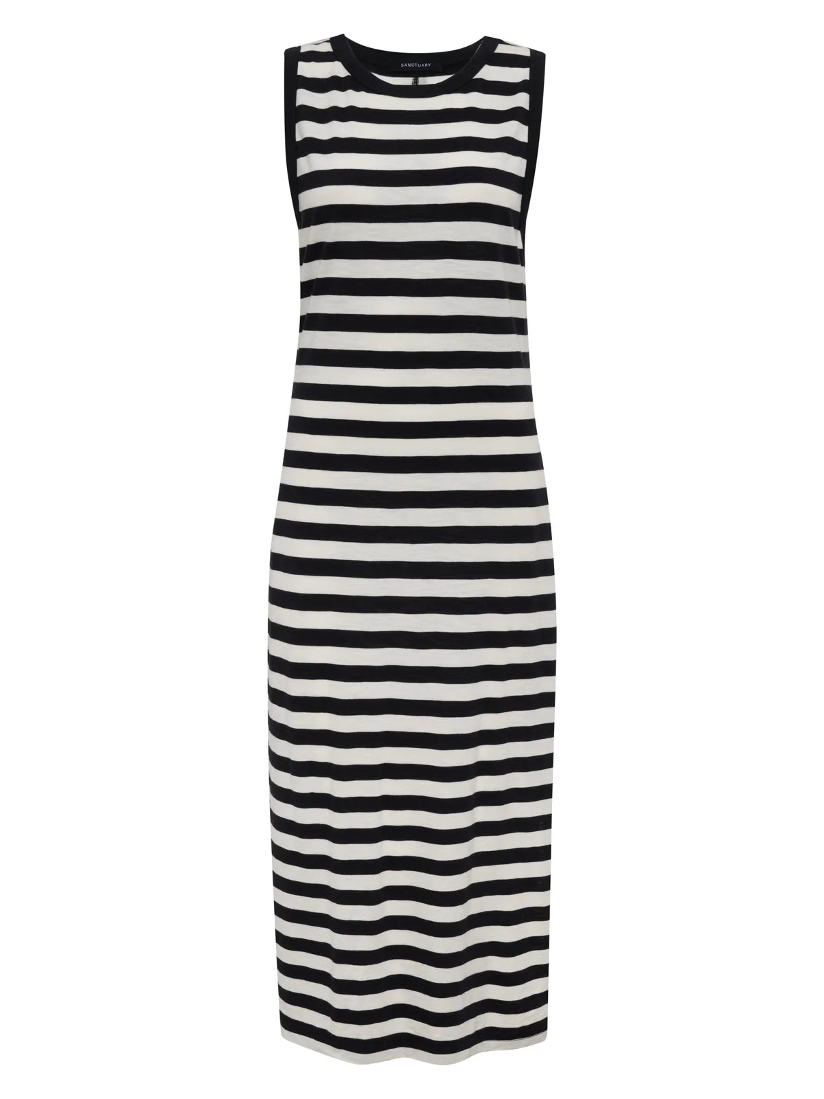 Contrast Trim Striped Maxi