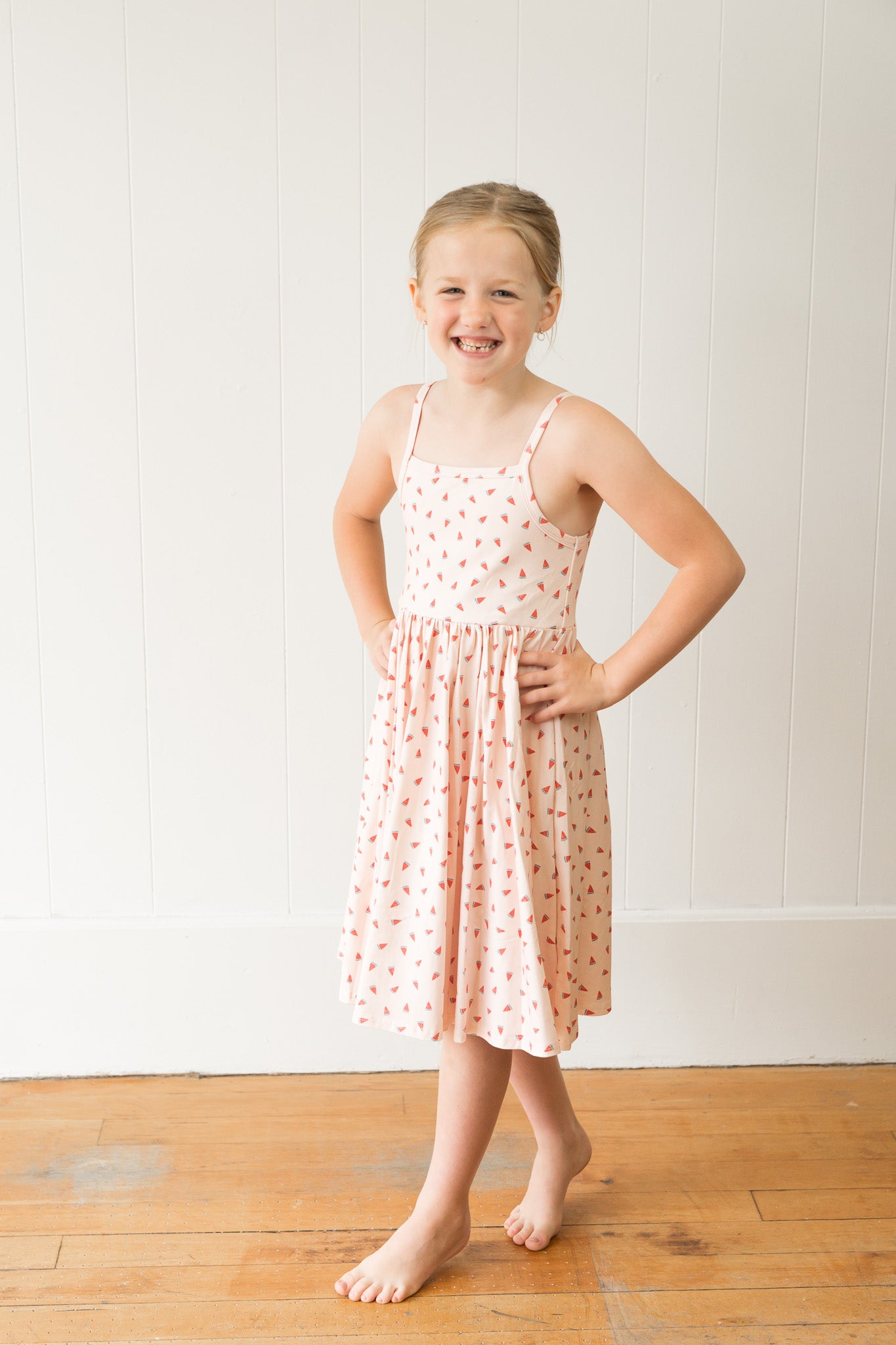 Camila Dress in Watermelon | Girls Twirl Dress