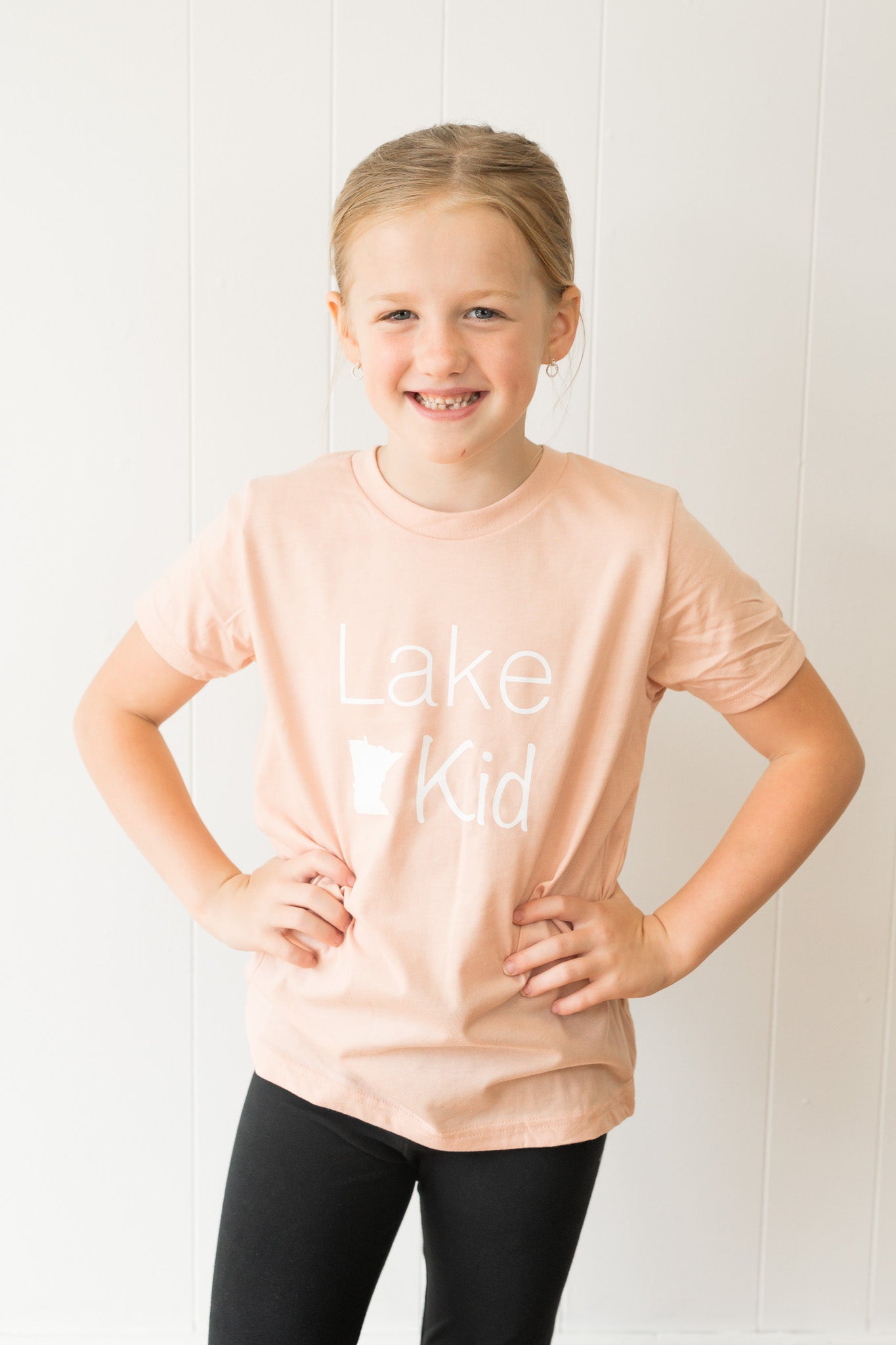 MN Lake Kid Tee- Peach