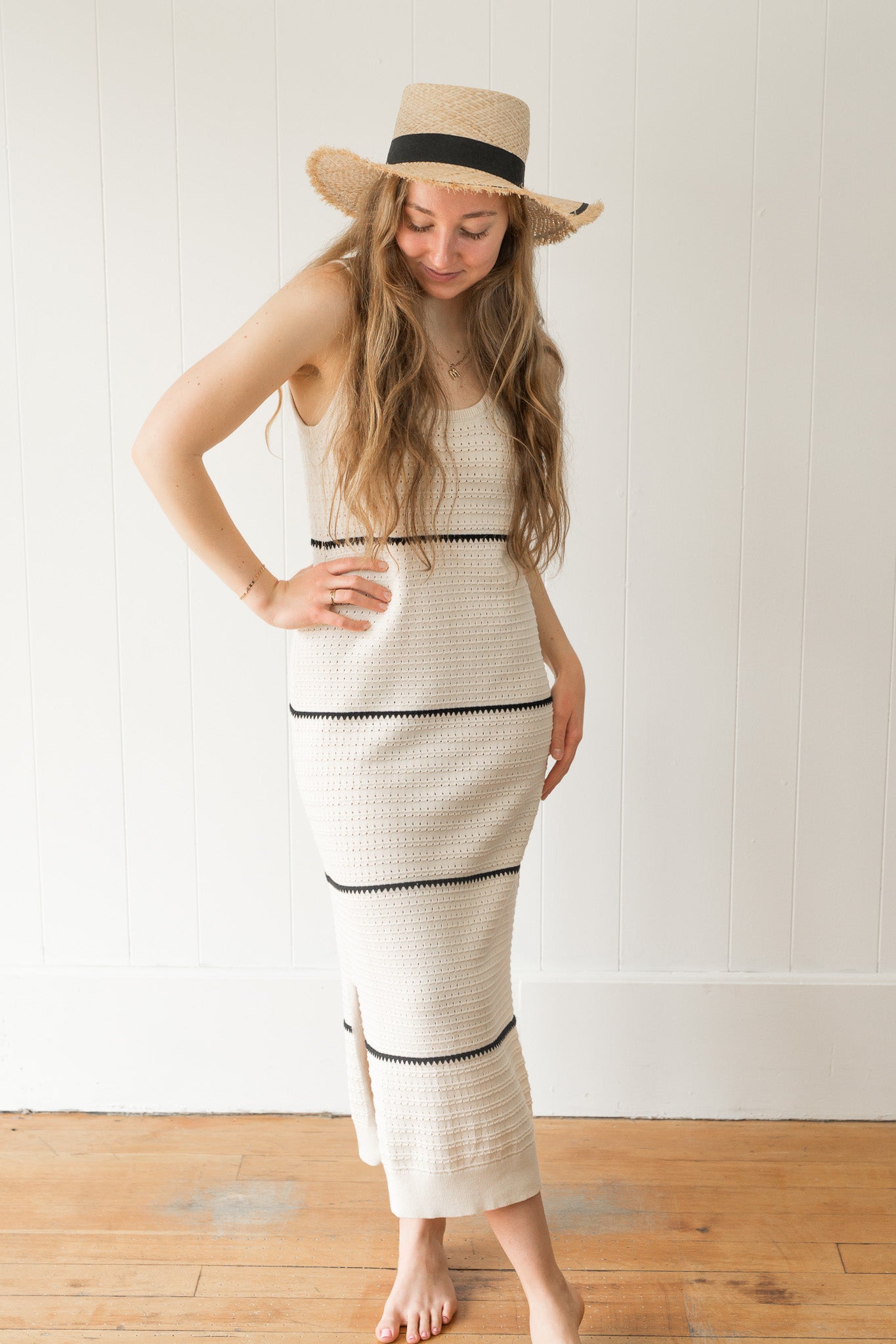 Scott Scoop Neck Midi Dress - Birch