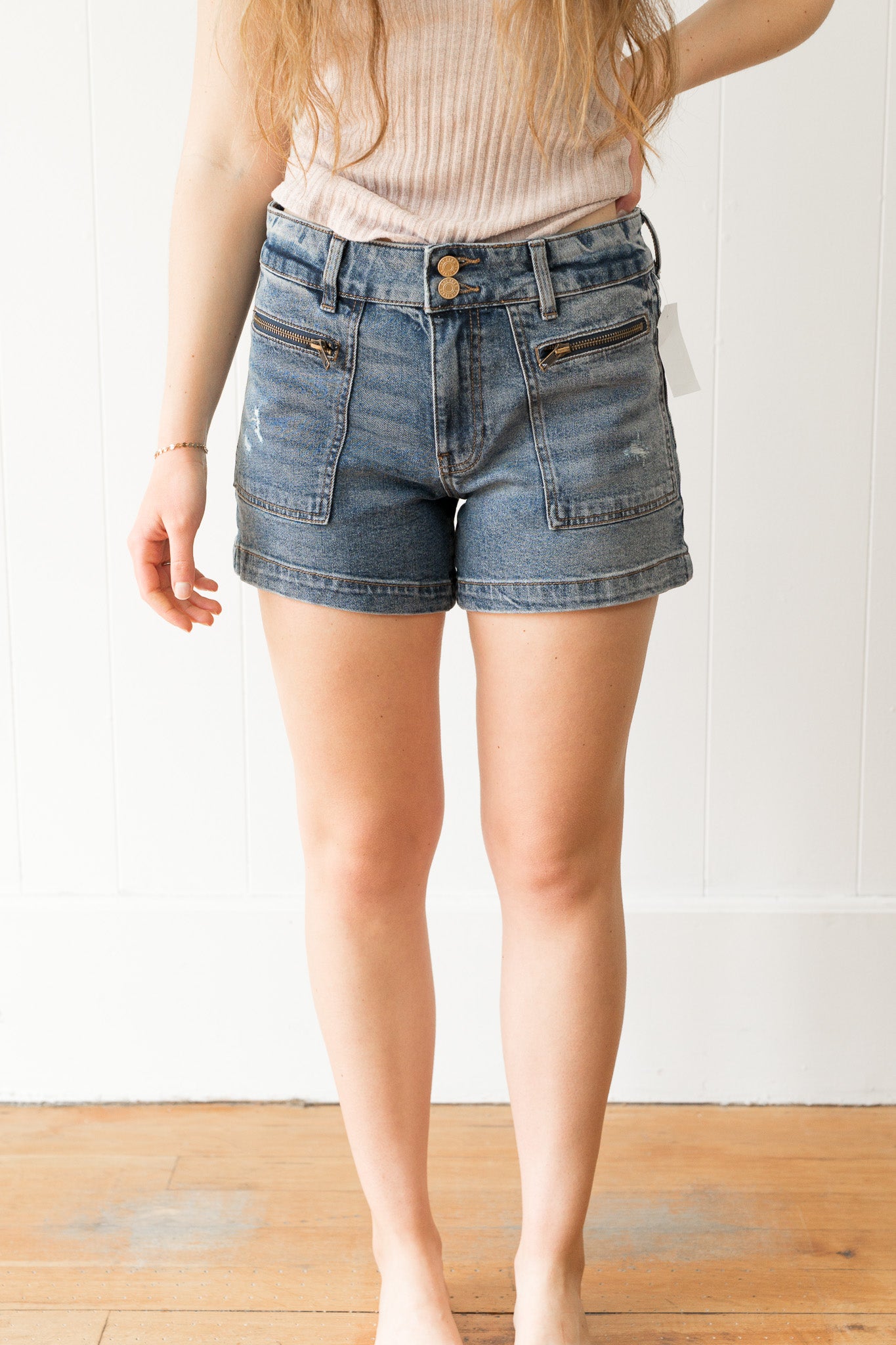 Jane High Rise Short with Patch Pockets
