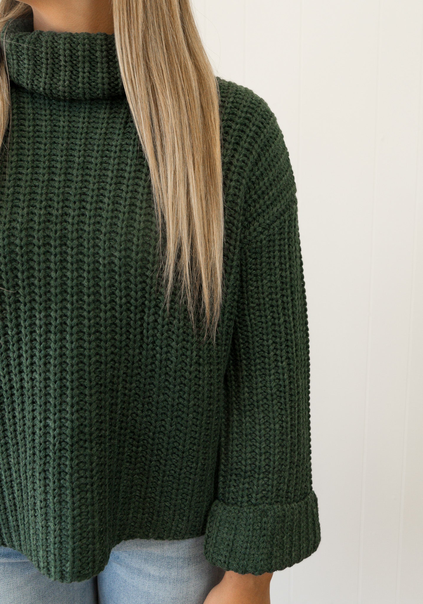 Vida Chunky Turtleneck Shaker Pullover
