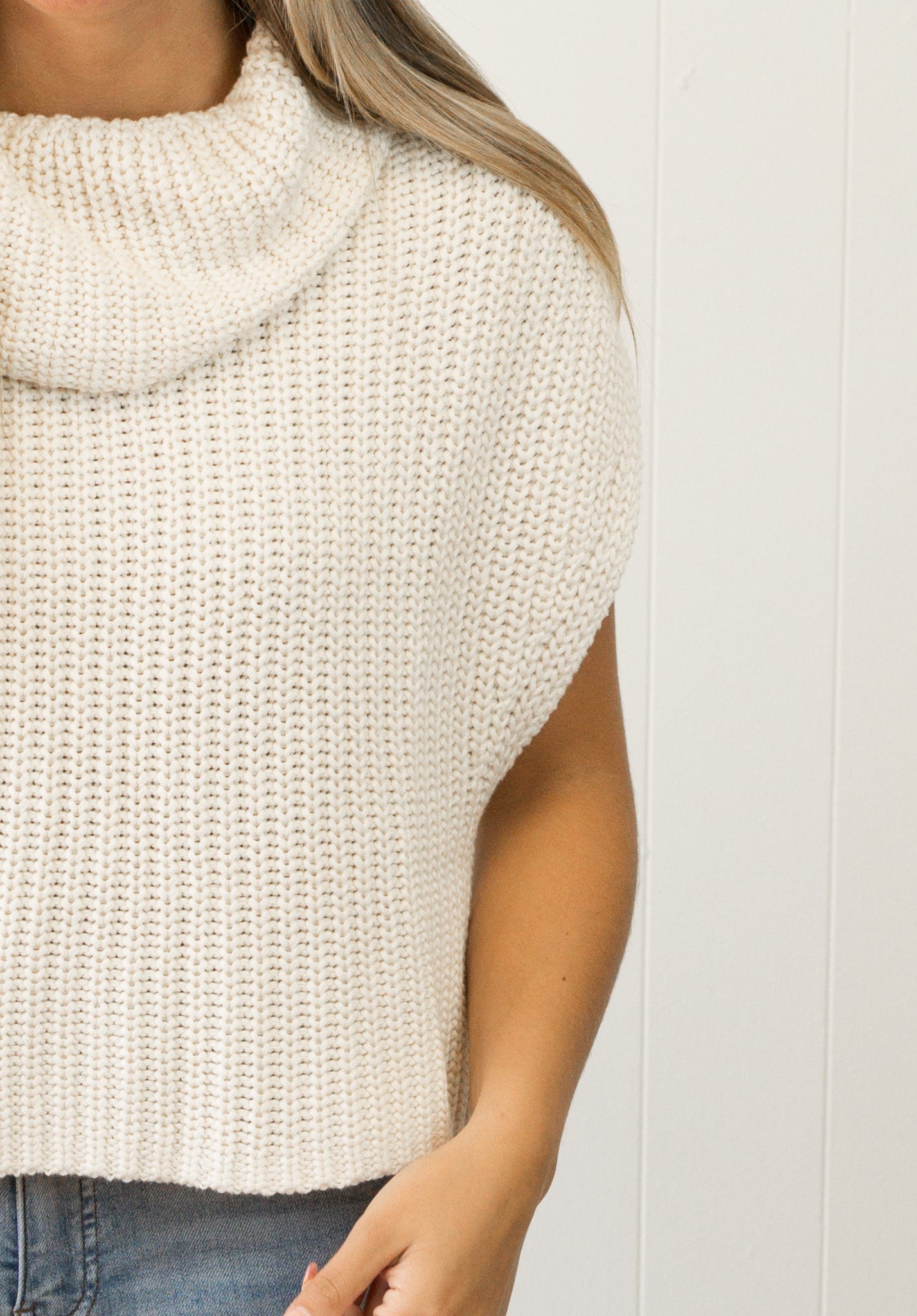 Cate Sleeveless Turtleneck Sweater