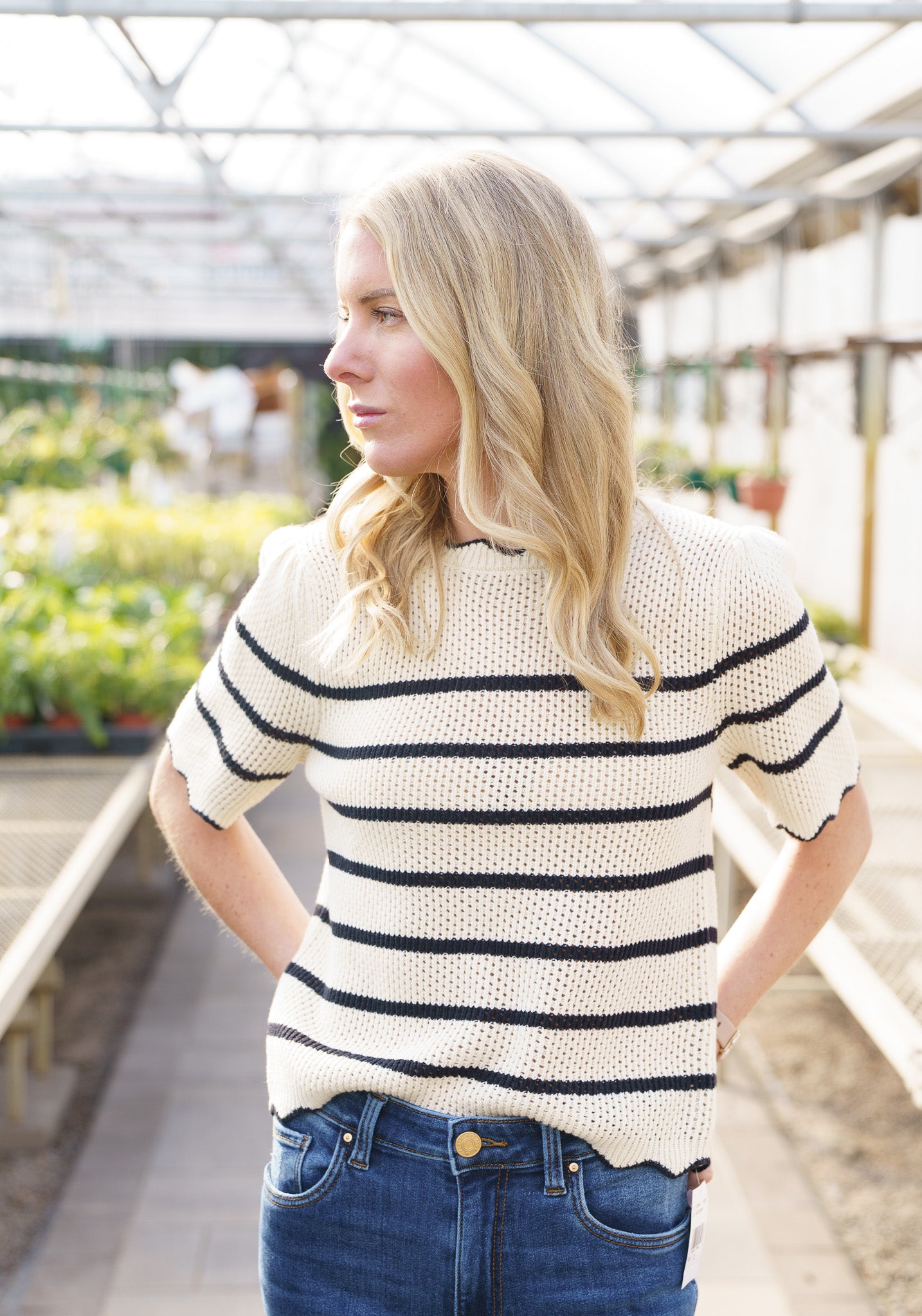 Crochet Striped Top
