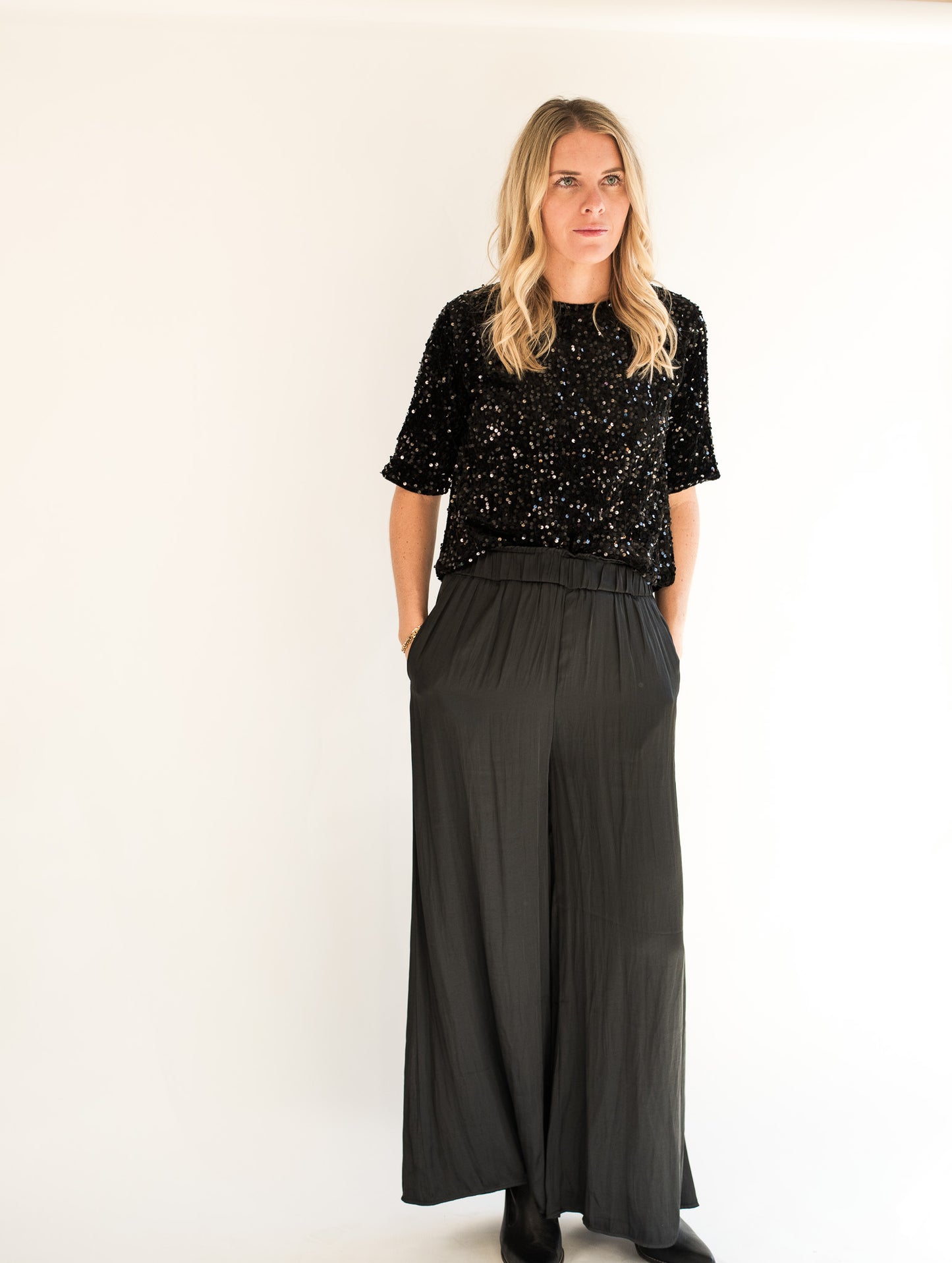 Miley Sequin Boyfriend Tee