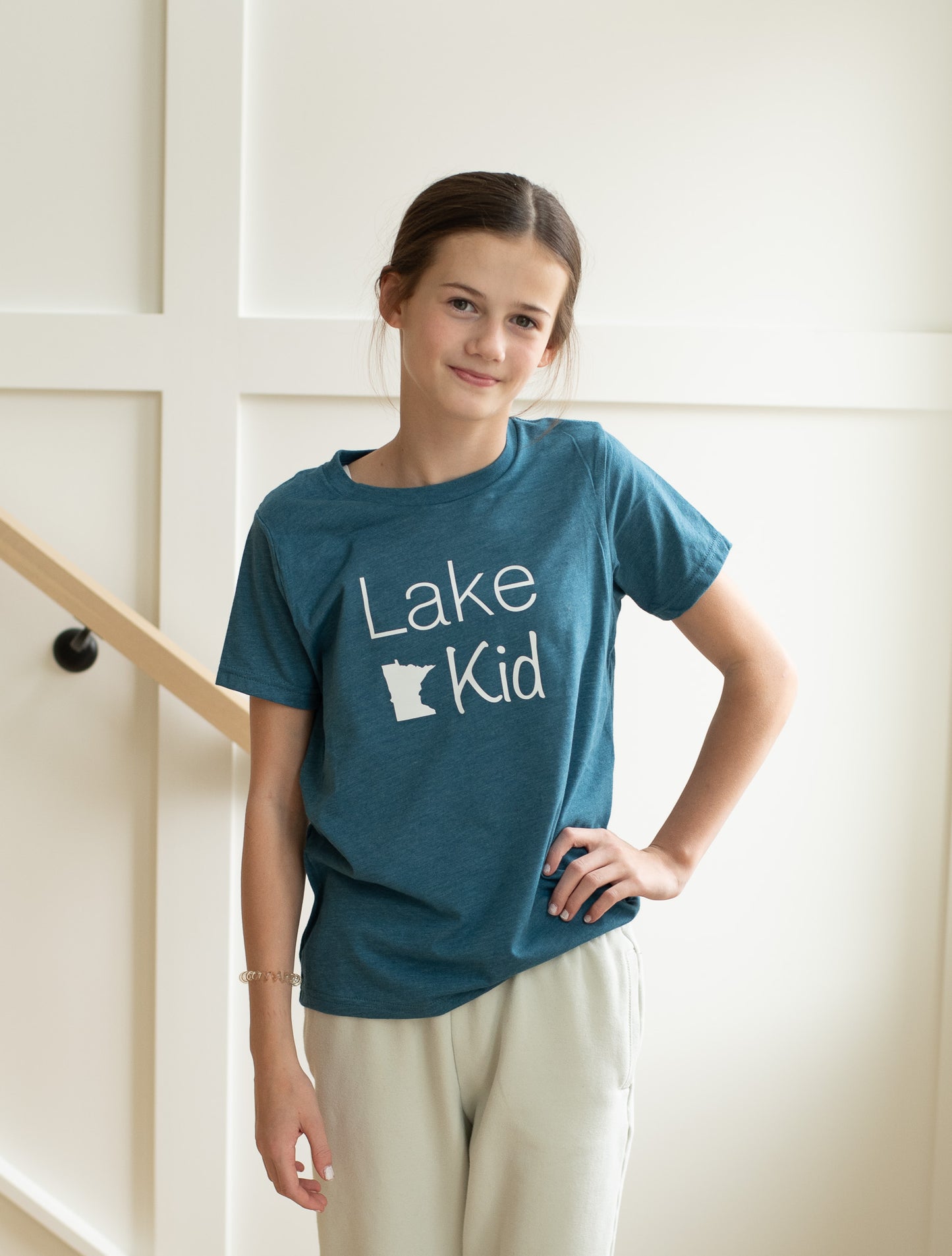 Lake Kid Tee- Deep Teal