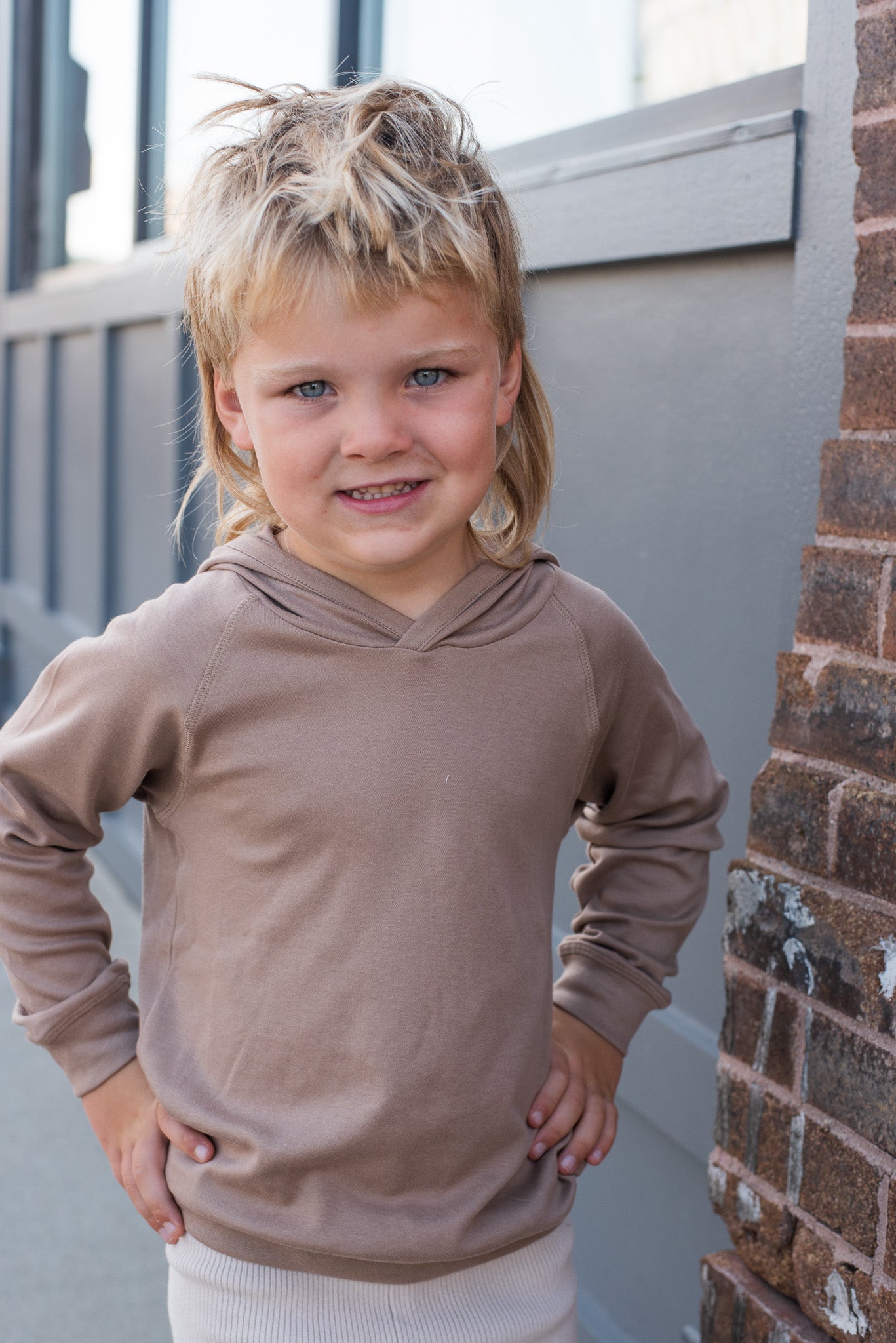 Madison Hooded Pullover - Truffle