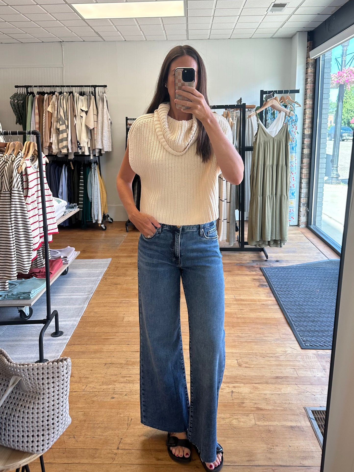 Cate Sleeveless Turtleneck Sweater