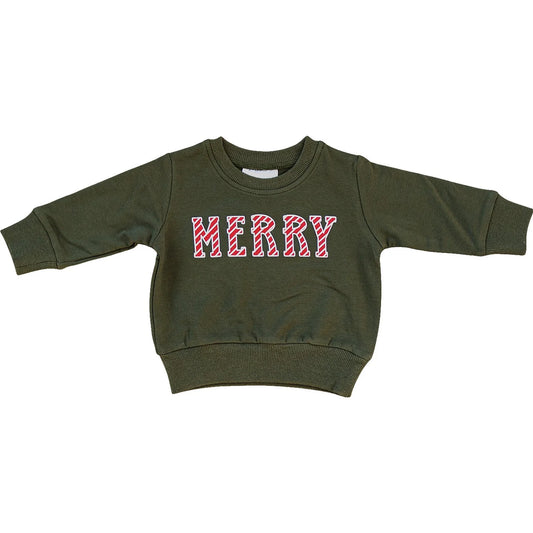 Olive Merry French Terry Crew Neck - Lulie