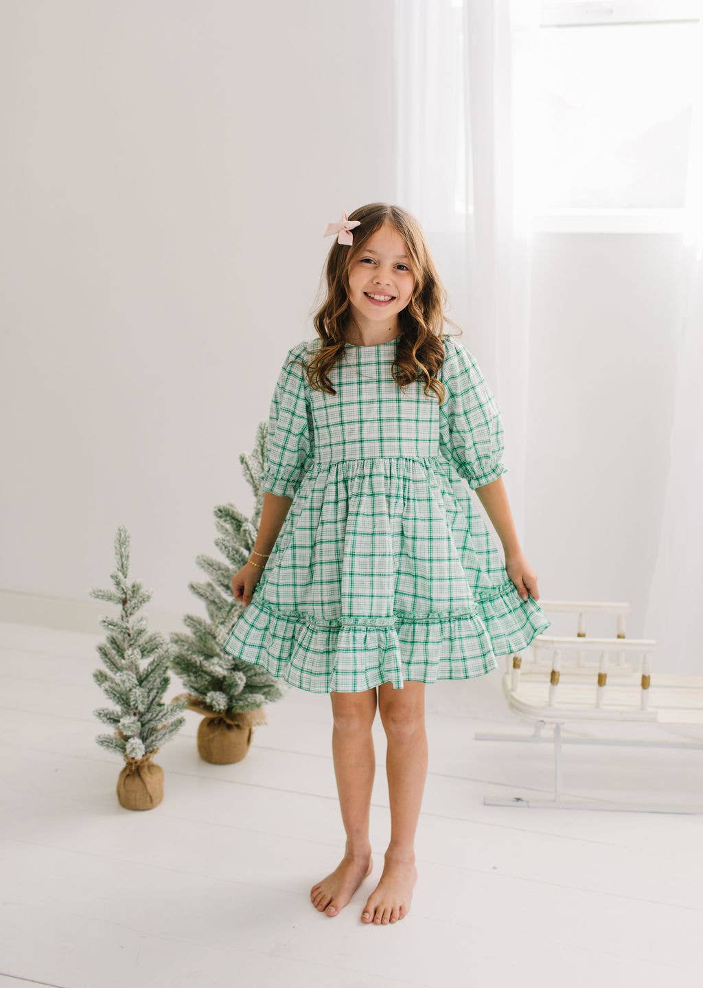 Ollie Jay Kiki Dress- Winter Plaid 12-18M Ollie Jay Kiki Dress- Winter Plaid 12-18M