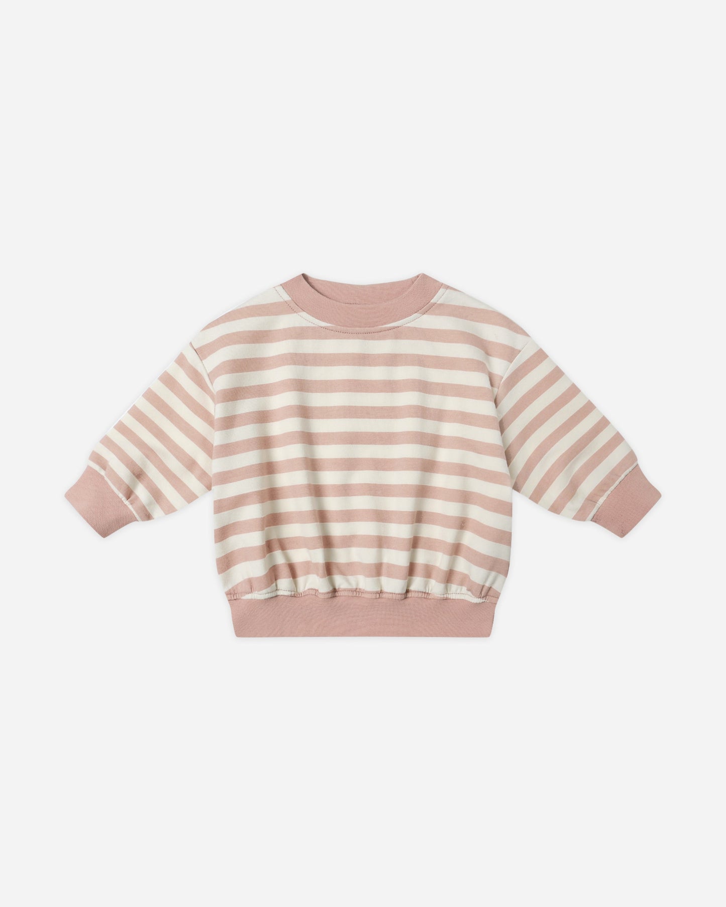 Relaxed Sweatshirt- Pink Stripe