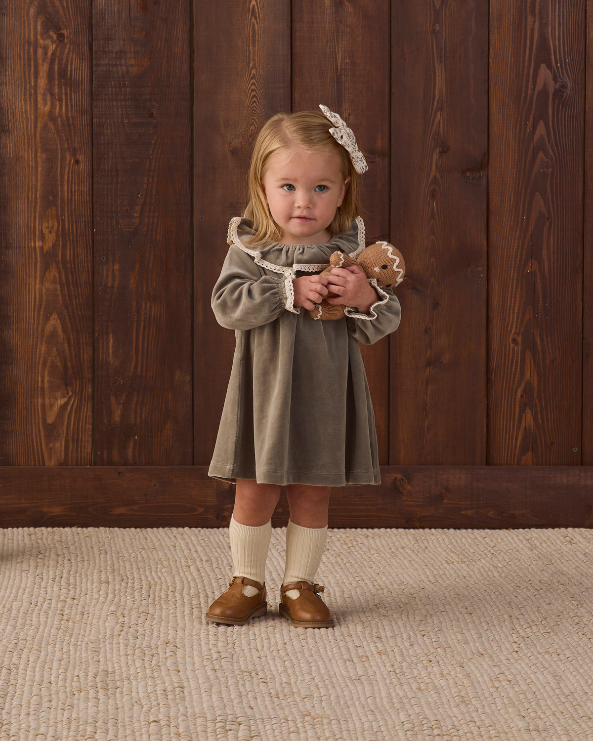 Velour Dress- Spruce