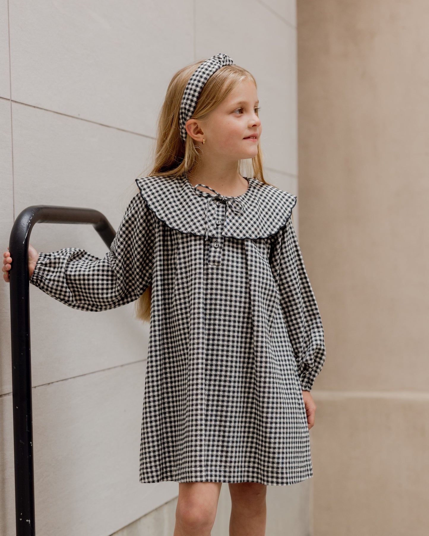 Mini Dress- Black Gingham