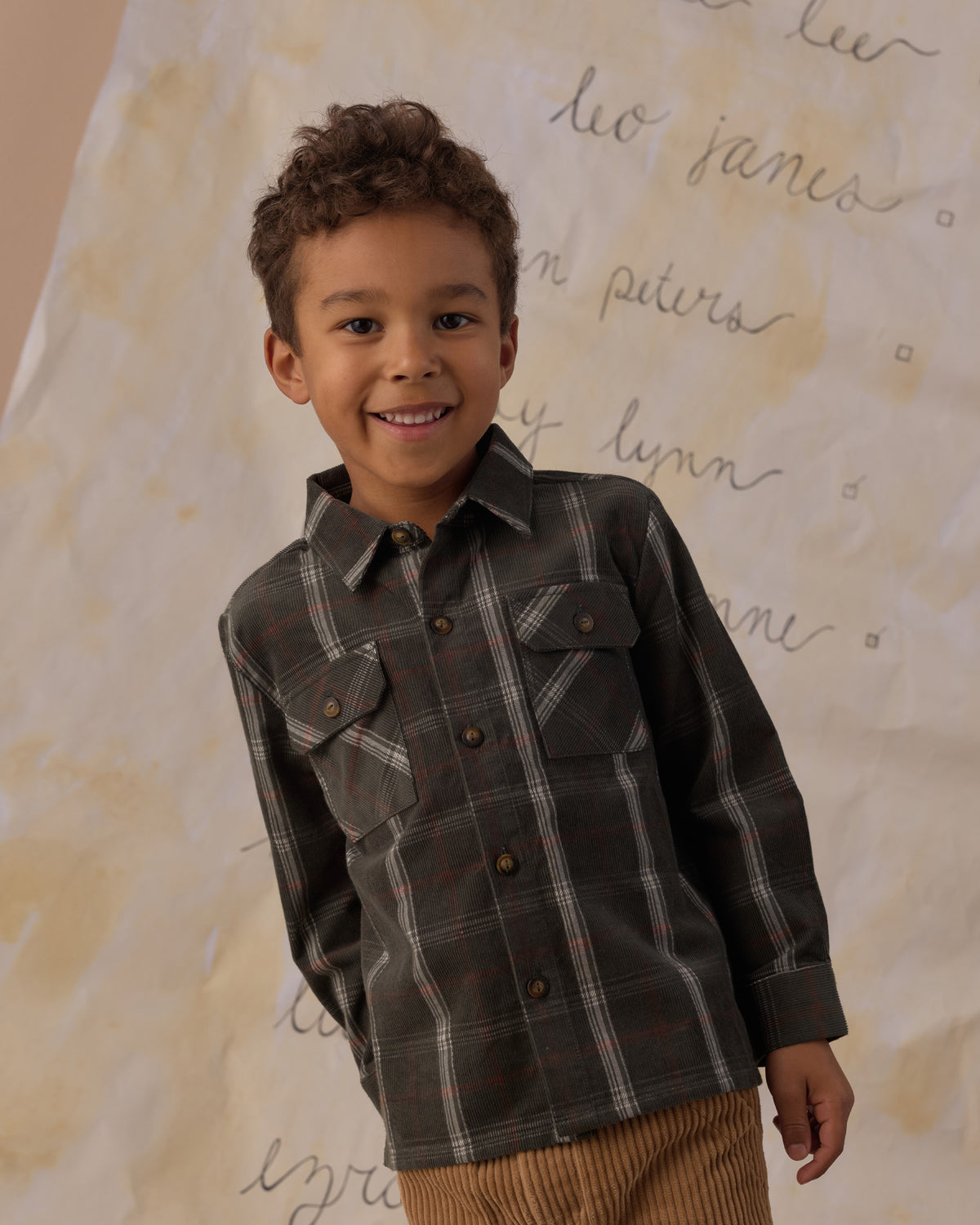 Pocketed Flannel Shirt- Holiday Plaid