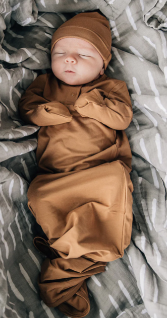 Mustard Bamboo Knot Gown