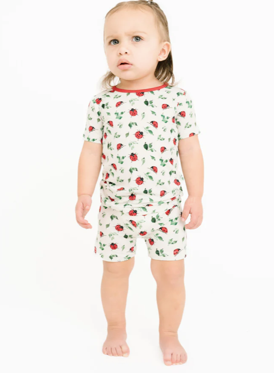 Little Ladybug Bamboo Shorts Set