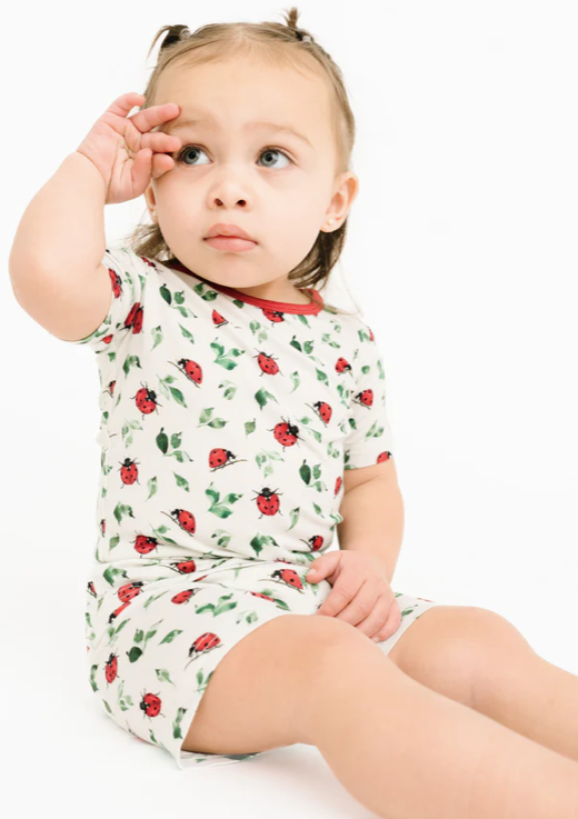 Little Ladybug Bamboo Shorts Set