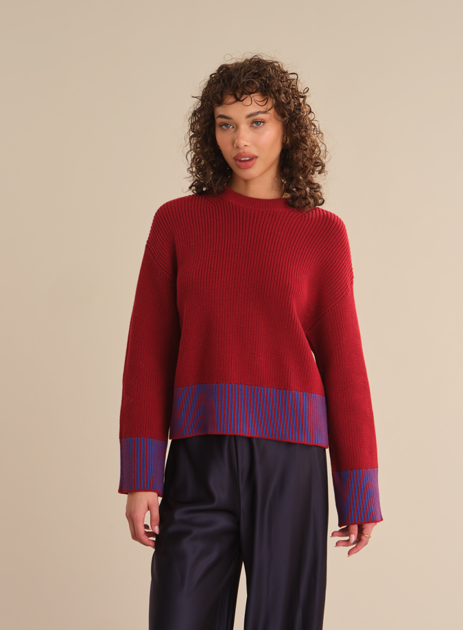 Sienna Stripe Rib Pullover